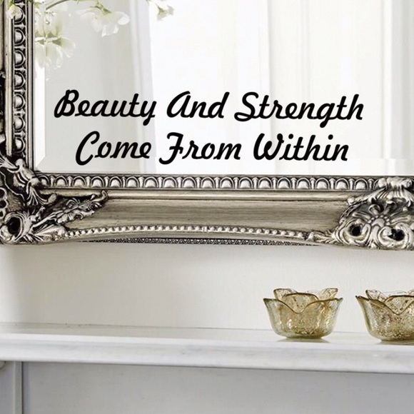 New Slogan Graphic Inspirational / Motivational Mirror Decal Sticker / Accent - Picture 2 of 8